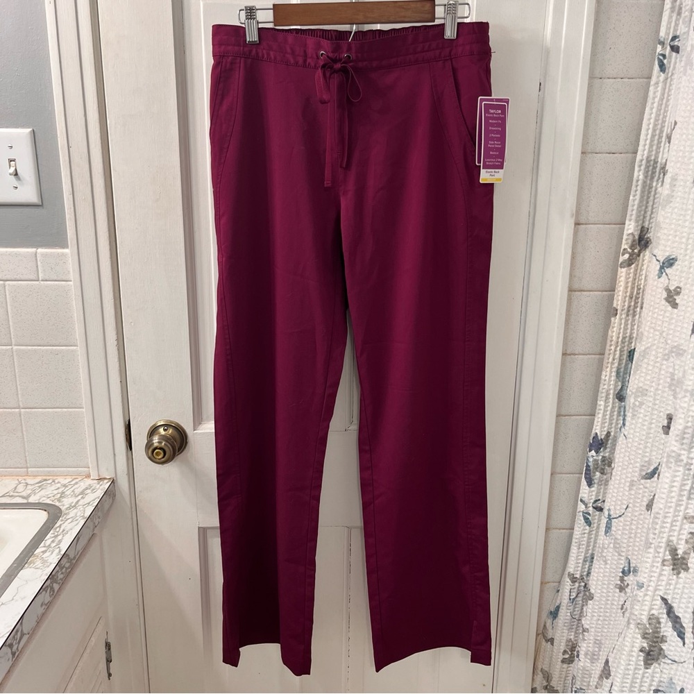 Healing Hands Purple Label 9095 Taylor Scrub Pants in Wine